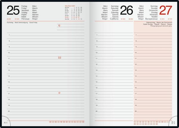 Produktbild: rido/id&eacute; 7026033017 Buchkalender Mod. Mentor 2027 A5, Kunstleder, dunkelgr&uuml;n