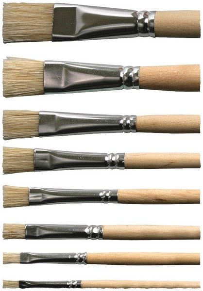 Produktbild: Stylex Borstenpinsel, flach, 8 St&uuml;ck