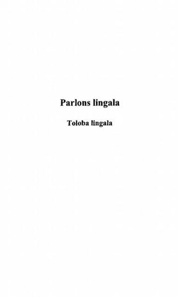 Produktbild: Parlons lingala