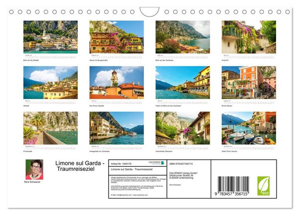 Produktbild: Limone sul Garda - Traumreiseziel (Wandkalender 2026 DIN A4 quer), CALVENDO Monatskalender
