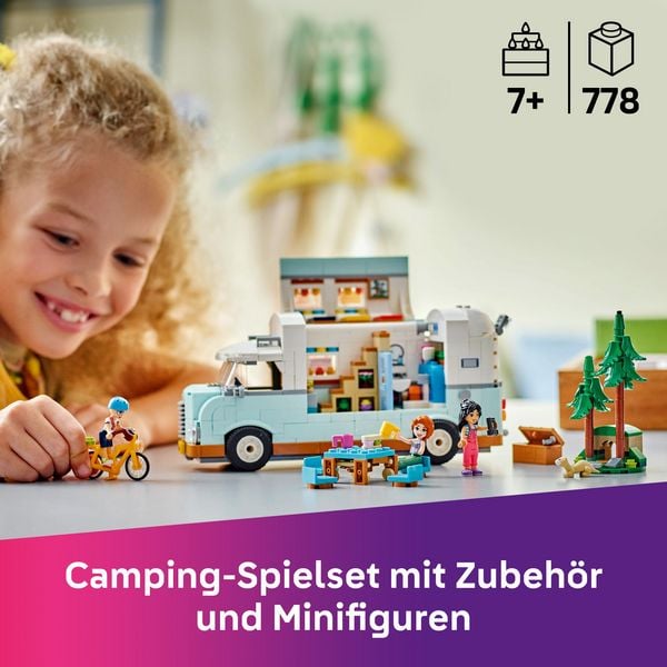 Produktbild: LEGO Friends Wohnmobil, Spielzeug mit Wohnwagen, Geschenkidee 42663