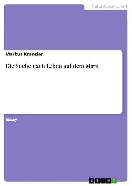 Produktbild: Die Suche nach Leben auf dem Mars