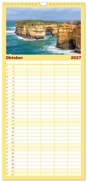Produktbild: Familienplaner 2027 - Das s&uuml;dliche Australien - vielf&auml;ltig, &uuml;berraschend, unvergesslich mit 5 Spalten (Wandkalender, 21 x 45 cm) CALVENDO