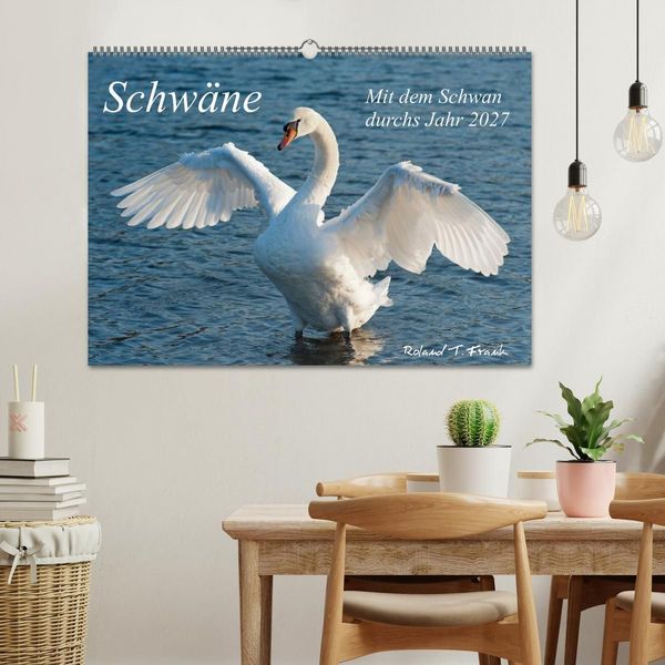 Produktbild: Mit dem Schwan durchs Jahr 2027 (Wandkalender 2027 DIN A2 quer), CALVENDO Monatskalender