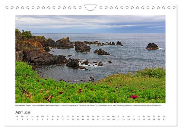 Produktbild: Azoren-Insel Flores - Farbtupfer auf einem erloschenen Vulkan Portugals (Wandkalender 2026 DIN A4 quer), CALVENDO Monatskalender