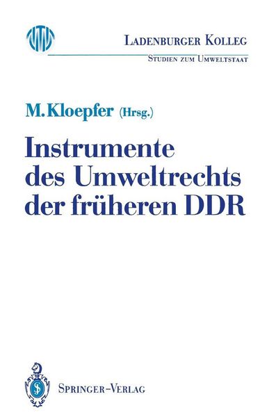 Produktbild: Instrumente des Umweltrechts der fr&uuml;heren DDR