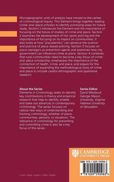 Produktbild: The Future of the Criminology of Place