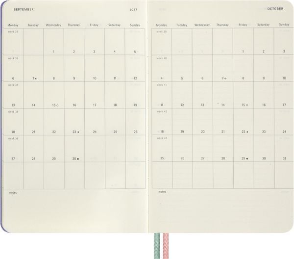 Produktbild: Moleskine Alice im Wunderland 18 Monate Wochen-Notizkalender 2026/2027, L/A5, 1 Wo = 1 Seite, fester Einband