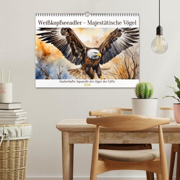 Produktbild: Wei&szlig;kopfseeadler - Majest&auml;tische V&ouml;gel (Wandkalender 2026 DIN A3 quer), CALVENDO Monatskalender