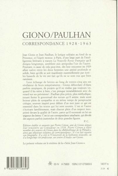 Produktbild: Cahiers Giono