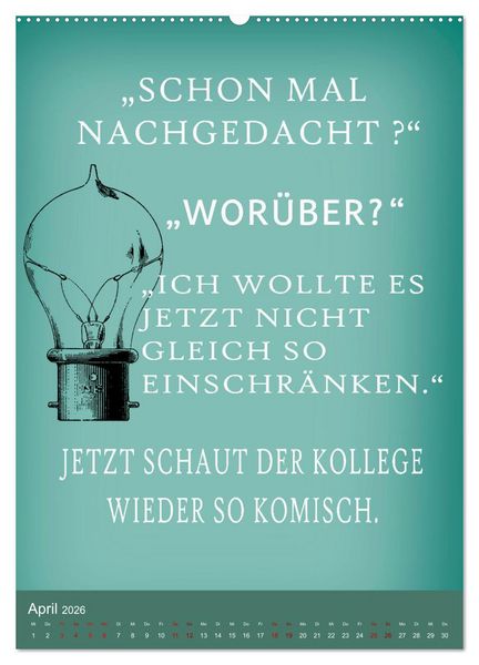 Produktbild: B&uuml;ro und so ... (Wandkalender 2026 DIN A2 hoch), CALVENDO Monatskalender