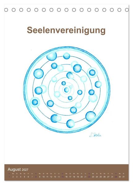 Produktbild: Delfinheilsymbole (Tischkalender 2027 DIN A5 hoch), CALVENDO Monatskalender