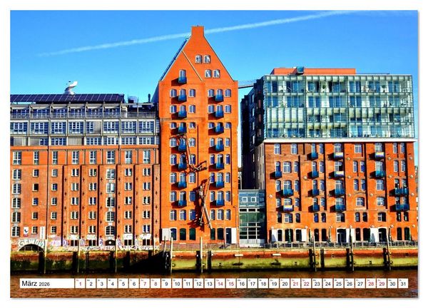 Produktbild: elbabw&auml;rts - Von Hamburg nach Cuxhaven (Wandkalender 2026 DIN A2 quer), CALVENDO Monatskalender