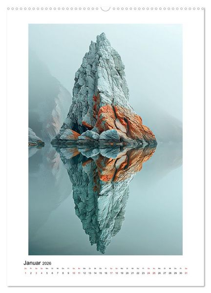 Produktbild: Spiegelungen - Reflektierte Sch&ouml;nheiten der Natur (Wandkalender 2026 DIN A2 hoch), CALVENDO Monatskalender