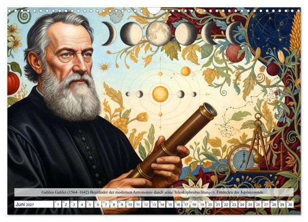 Produktbild: Pioniere der Astrophysik (Wandkalender 2027 DIN A3 quer), CALVENDO Monatskalender
