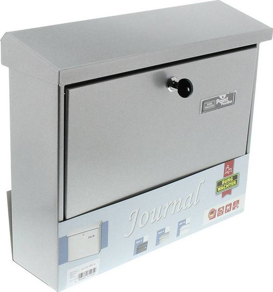 Produktbild: Burg W&auml;chter 61160 JOURNAL 5867 SI Briefkasten Stahlblech Silber Schl&uuml;sselschloss