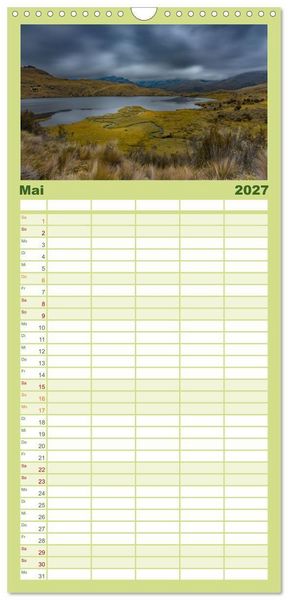 Produktbild: Familienplaner 2027 - Ecuador - Naturparadies am &Auml;quator mit 5 Spalten (Wandkalender, 21 x 45 cm) CALVENDO