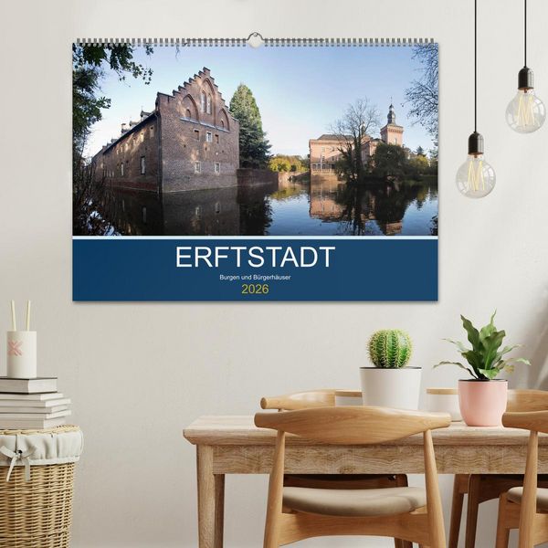Produktbild: ERFTSTADT - Burgen und B&uuml;rgerh&auml;user (Wandkalender 2026 DIN A2 quer), CALVENDO Monatskalender