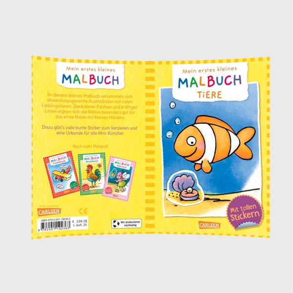 Produktbild: Mein erstes kleines Malbuch: Tiere