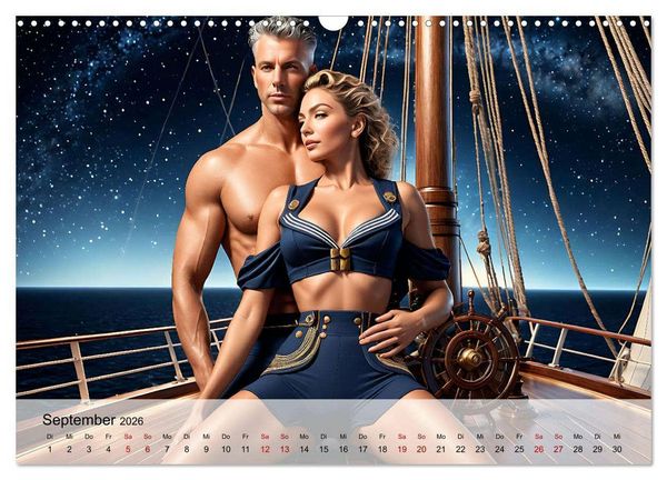 Produktbild: Maritime Leidenschaft - Sonne, Meer und hei&szlig;e Flirts (Wandkalender 2026 DIN A3 quer), CALVENDO Monatskalender