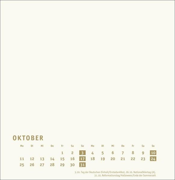 Produktbild: Premium-Bastelkalender gold gro&szlig; 2027