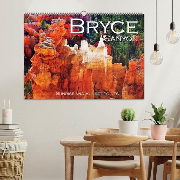Produktbild: Bryce Canyon, Sunrise and Sunset points (Wall Calendar 2026 DIN A2 landscape), CALVENDO 12 Month Wall Calendar