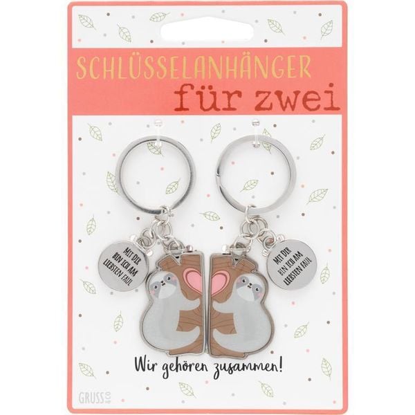 Produktbild: Paar-Schl&uuml;sselanh&auml;nger "Faultier"