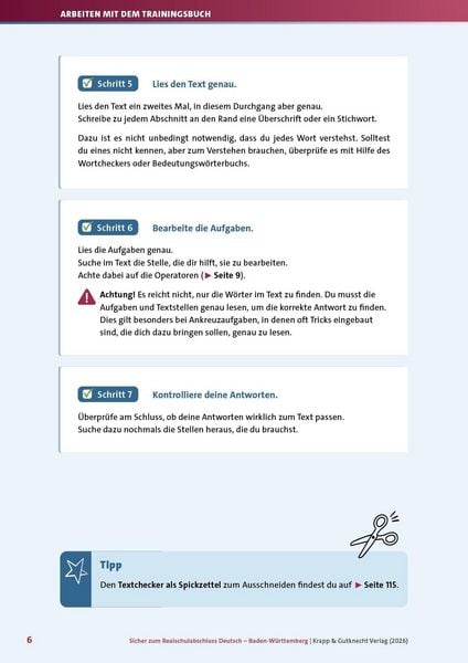 Produktbild: Sicher zum Realschulabschluss Deutsch Baden-W&uuml;rttemberg neues Pr&uuml;fungsformat 2027