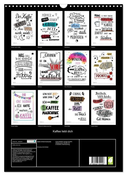 Produktbild: Kaffee liebt dich (Wandkalender 2026 DIN A3 hoch), CALVENDO Monatskalender