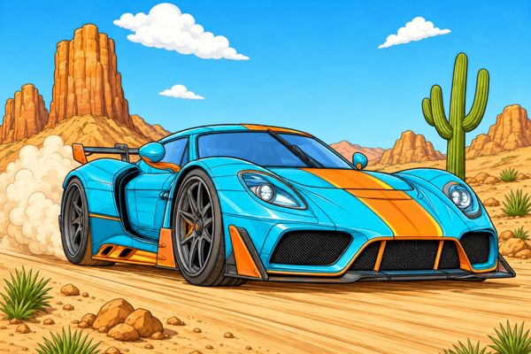 Produktbild: Auto Malbuch f&uuml;r Kinder ab 6 Jahren - Coole Sportwagen