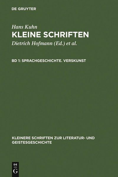 Produktbild: Sprachgeschichte. Verskunst