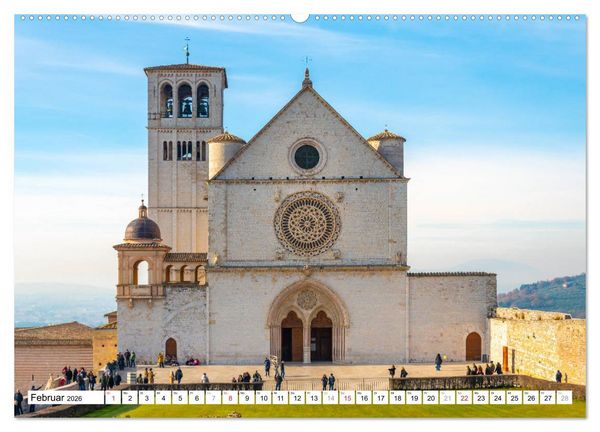 Produktbild: Assisi - Mittelalterliches Herz Italiens (hochwertiger Premium Wandkalender 2026 DIN A2 quer), Kunstdruck in Hochglanz