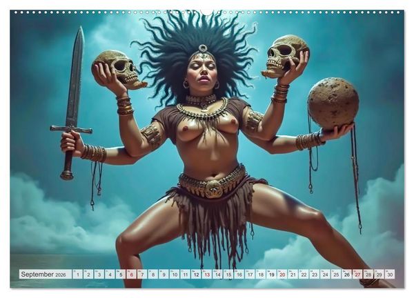 Produktbild: Hinduistische Mythologie - G&ouml;tter, Helden und Monster (Wandkalender 2026 DIN A2 quer), CALVENDO Monatskalender