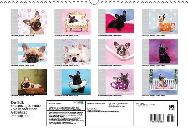 Produktbild: Der Bully-Geburtstagskalender - nie wieder einen Geburtstag "verschlafen"... (Wandkalender immerw&auml;hrend DIN A3 quer)