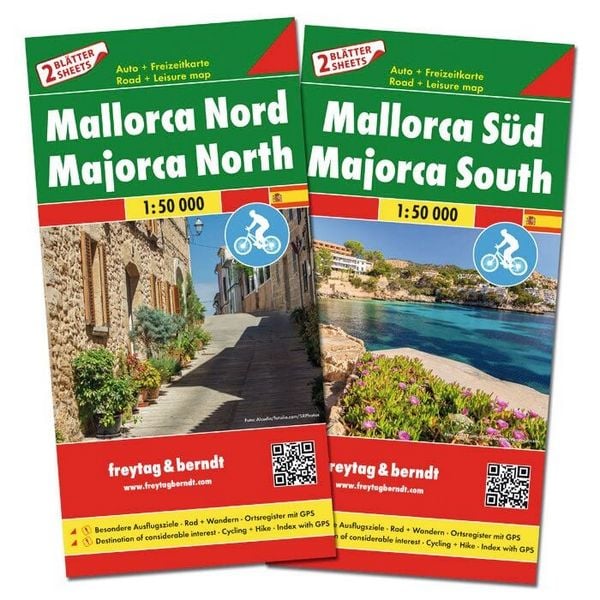 Produktbild: Freytag & berndt Stra&szlig;enkarte Mallorca Set Nord und S&uuml;d 1:50.000