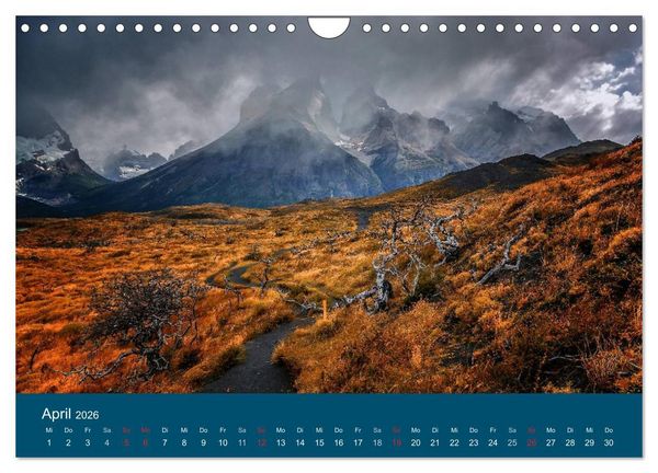 Produktbild: Farbenfrohes Patagonien (Wandkalender 2026 DIN A4 quer), CALVENDO Monatskalender