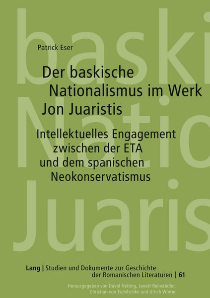 Produktbild: Der baskische Nationalismus im Werk Jon Juaristis