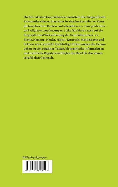 Produktbild: Immanuel Kant in Rede und Gespr&auml;ch