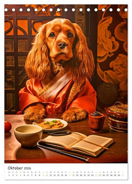 Produktbild: Hunde & Ramen - Ein Jahr voller Genuss und Freude (Tischkalender 2026 DIN A5 hoch), CALVENDO Monatskalender