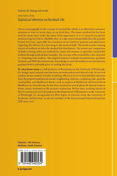 Produktbild: Statistical Inference on Residual Life