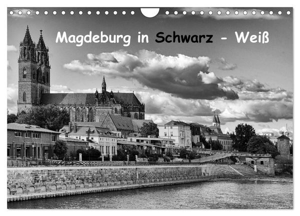 Produktbild: Magdeburg in Schwarz - Wei&szlig; (Wandkalender 2027 DIN A4 quer), CALVENDO Monatskalender