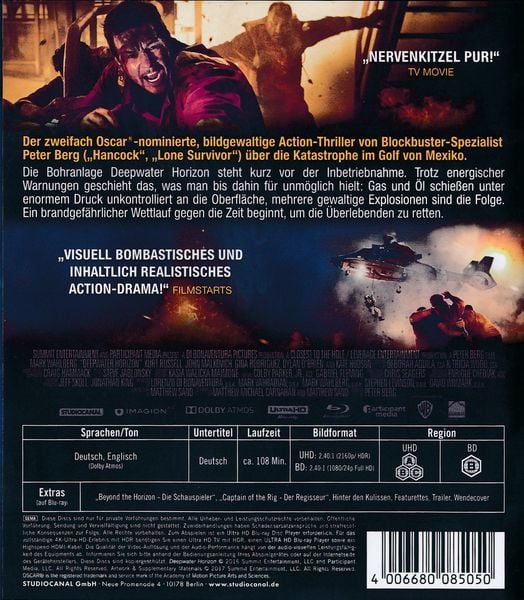 Produktbild: Deepwater Horizon (4K Ultra-HD) (+ Blu-ray)