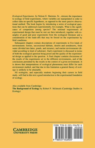Produktbild: Ecological Experiments