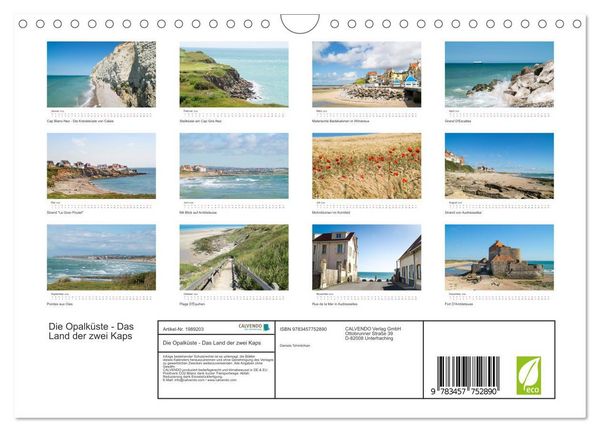Produktbild: Die Opalk&uuml;ste - Das Land der zwei Kaps (Wandkalender 2026 DIN A4 quer), CALVENDO Monatskalender