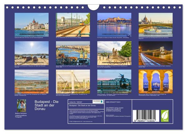 Produktbild: Budapest - Die Stadt an der Donau (Wandkalender 2026 DIN A4 quer), CALVENDO Monatskalender