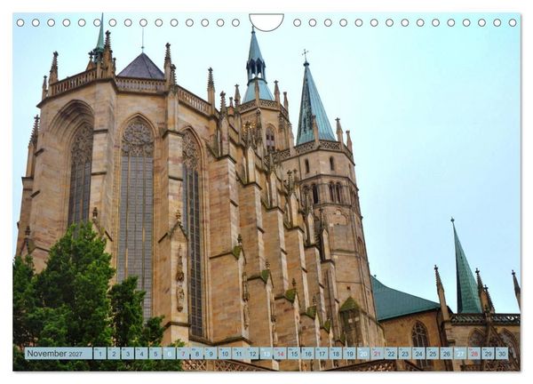 Produktbild: Erfurt - Landeshauptstadt mit historischer Altstadt (Wandkalender 2027 DIN A4 quer), CALVENDO Monatskalender