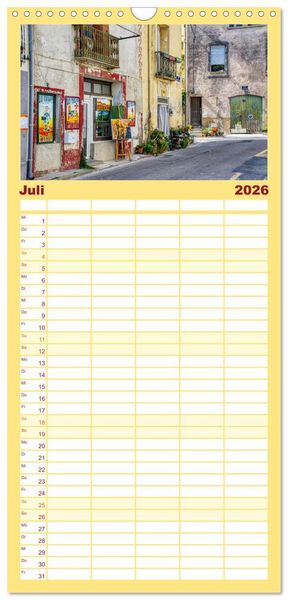 Produktbild: Familienplaner 2026 - Marseillan - Schmuckst&uuml;ck am Bassin de Thau mit 5 Spalten (Wandkalender, 21 x 45 cm) CALVENDO