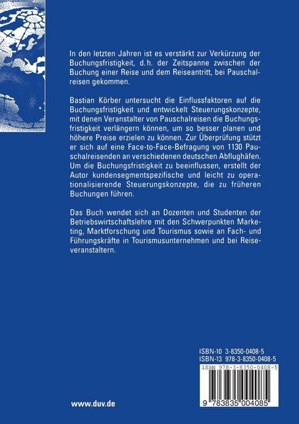 Produktbild: Buchungsfristigkeit bei Pauschalreisen