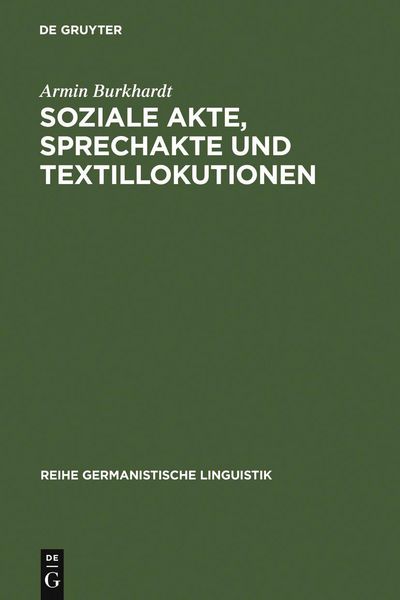 Produktbild: Soziale Akte, Sprechakte und Textillokutionen