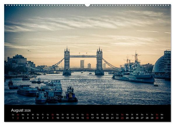 Produktbild: London an der Themse (Wandkalender 2026 DIN A2 quer), CALVENDO Monatskalender